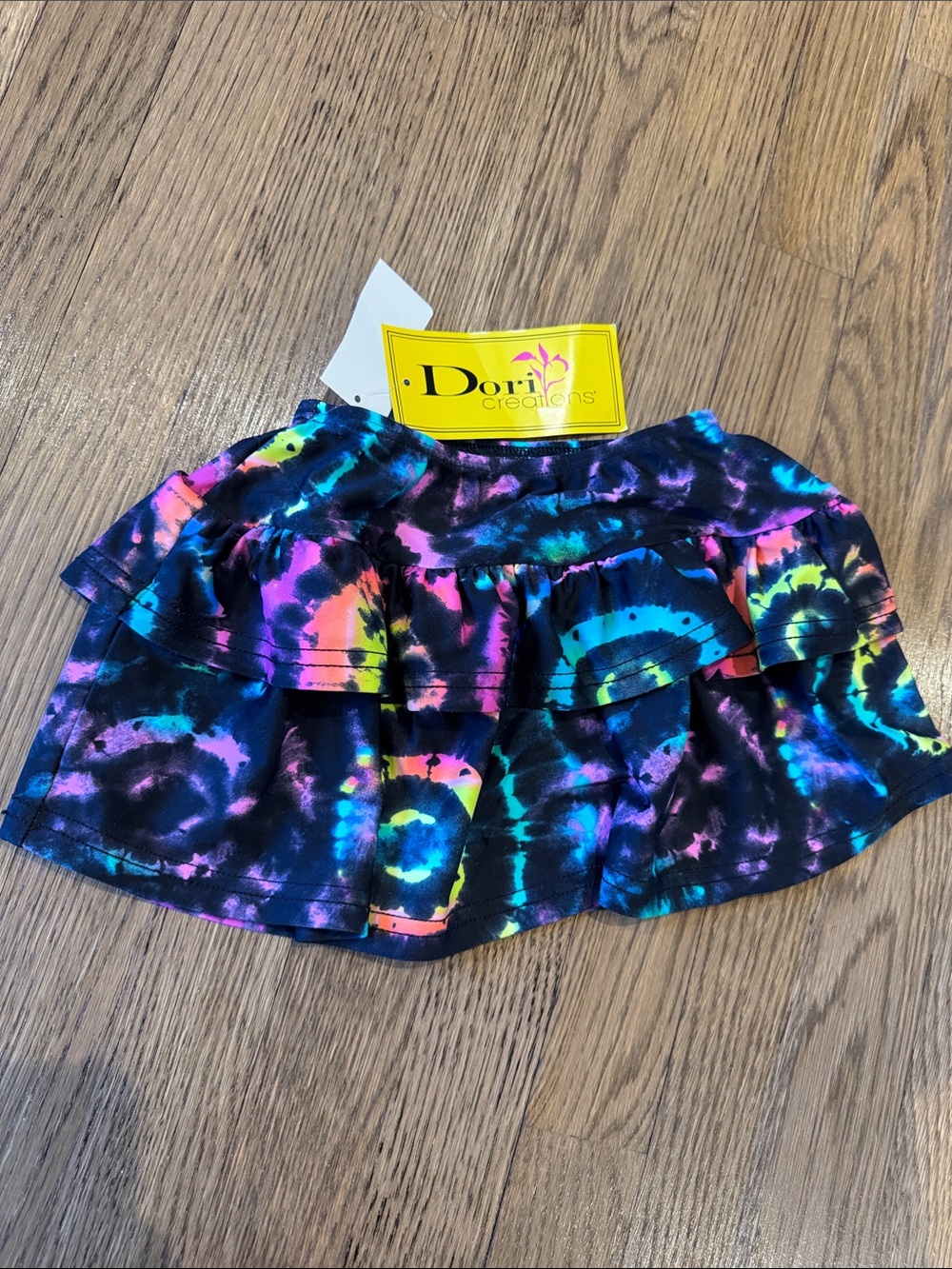 Dori Creations Girls' Neon Tie-Dye Ruffle Skirt NWT 4T